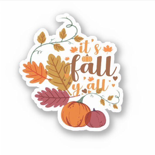 秋デザイン シール (正面)