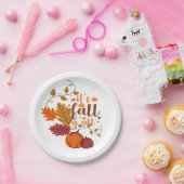 秋デザイン ペーパープレート (パーティー)