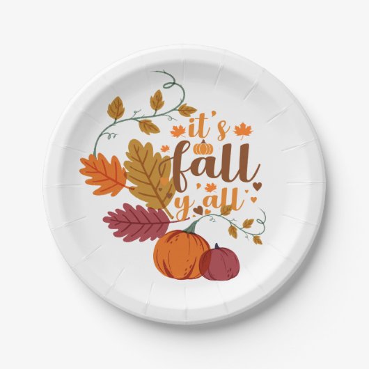 秋デザイン ペーパープレート (正面)