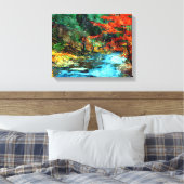 秋デジタルウォーターカラー写真 キャンバスプリント (インサイチュ (寝室))
