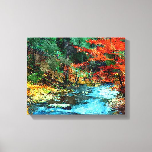 秋デジタルウォーターカラー写真 キャンバスプリント (正面)