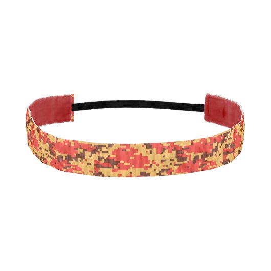 秋デジタル迷彩柄パターン アスレチックヘッドバンド (正面)