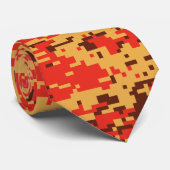 秋デジタル迷彩柄パターン ネクタイ (ロール)