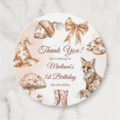 秋トイレデジュウウッドランドテーマバースデーパーティー フェイバータグ (正面)