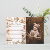 秋トイレデジュエカプセルノートメッセージカード 招待状 (スタンド正面)