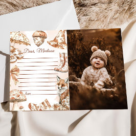 秋トイレデジュエカプセルノートメッセージカード 招待状