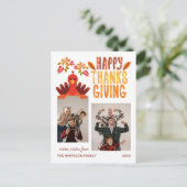 秋トルコ幸せな感謝祭2枚の写真 ポストカード (スタンド正面)