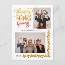 秋トルコ幸せな感謝祭2枚の写真 ポストカード