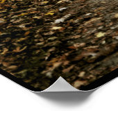 秋トレイルが霧に通じる ポスター (角)