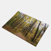 秋トレイルとゴールデン葉ズアットローレルヒルパーク ドアマット (アングル)