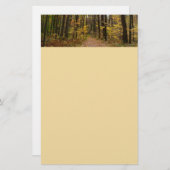 秋トレイルとゴールデン葉ズアットローレルヒルパーク 便箋 (正面/裏面)