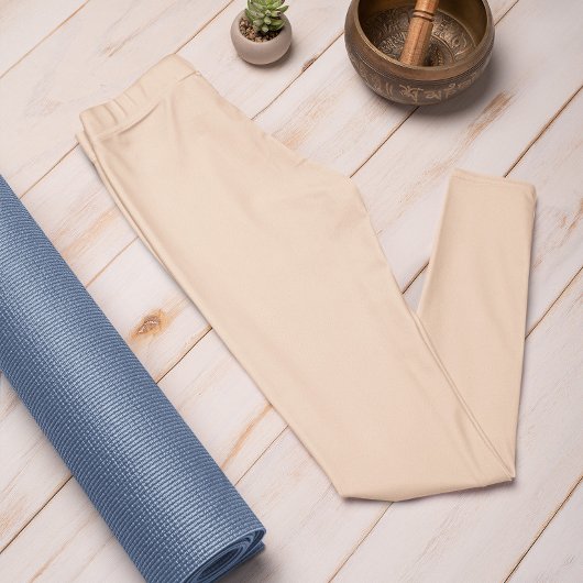 秋トレンドカラーピーチ赤面 無地の レギンス