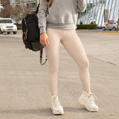 秋トレンドカラーピーチ赤面 無地の レギンス