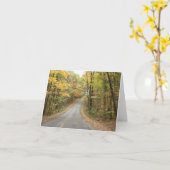 秋ドライブNotecard カード (黄色い花)