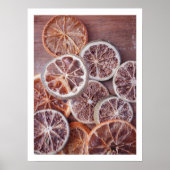 秋ドライ素朴オレンジのムーディなキッチンウォールアート ポスター (正面)