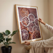 秋ドライ素朴オレンジのムーディなキッチンウォールアート ポスター