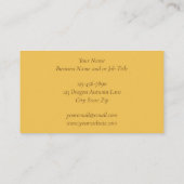 秋ドラゴンオレンジグリーンファンタジー 名刺 (裏面)