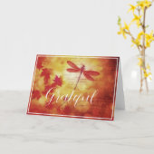 秋ドラゴンフライカスタムカード カード (黄色い花)