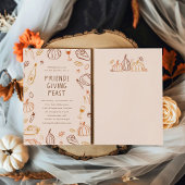 秋ドードルお洒落ズフレンドサンドディナー 招待状