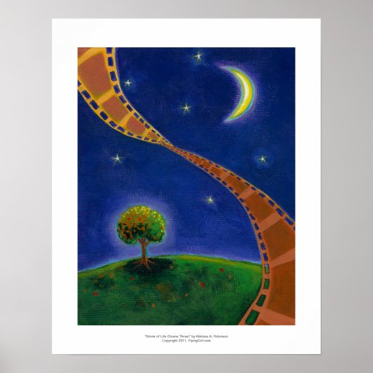 秋ナイトムービー絵画アートおもしろいの映画愛好家 ポスター (正面)