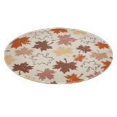 秋ナチュラルサンクスギビングの秋のカエデの葉 カッティングボード (角)