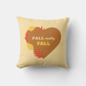 秋ナリー秋文字オータムオーチャーハート心地よい クッション (正面)