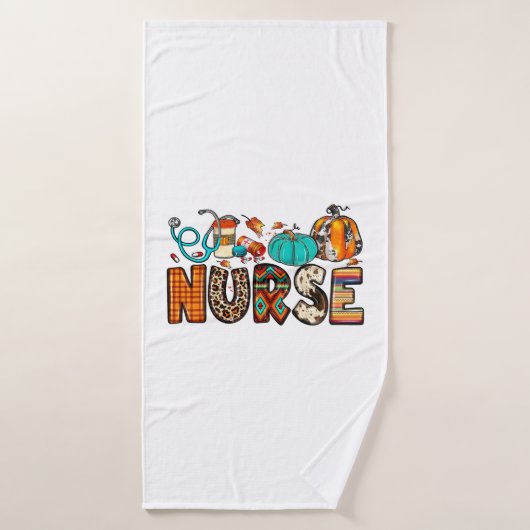 秋ナースヒョウ牛革かぼちゃ秋744 バスタオル (バスタオル)