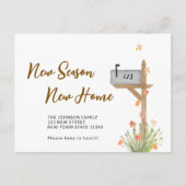 秋ニューシーズンニューホームムービングアナウンスメント 案内ポストカード (正面)