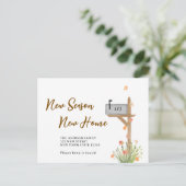 秋ニューシーズンニューホームムービングアナウンスメント 案内ポストカード (スタンド正面)