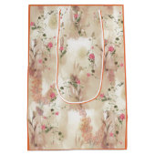 秋ニュートラルエレガントテーマ ミディアムペーパーバッグ (裏面)