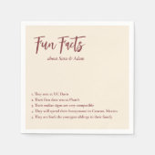 秋ニュートラ結婚ルのおもしろいファクトカクテルナプキンス スタンダードカクテルナプキン (正面)