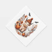 秋ハイランド牛幽霊、秋 スタンダードランチョンナプキン (角)