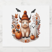 秋ハイランド牛幽霊、秋 スパークリングワインラベル (シングルラベル)