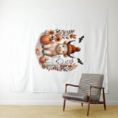 秋ハイランド牛幽霊、秋 タペストリー (インサイチュ(横))