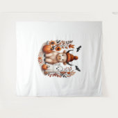 秋ハイランド牛幽霊、秋 タペストリー (正面(横))