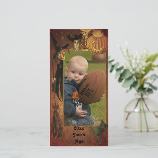 秋ハッピーハローウィン写真フレームデザイン (スタンド正面)