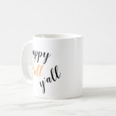 秋ハッピー秋ヤールかわいいトレンディー コーヒーマグカップ (正面左)