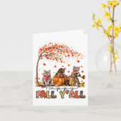 秋ハッピー秋ヤールキャッツオータムラバーパンプキンズ カード (黄色い花)