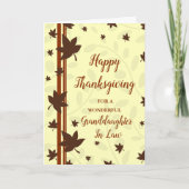 秋ハッピー素晴らし感謝祭の孫娘 シーズンカード (正面)