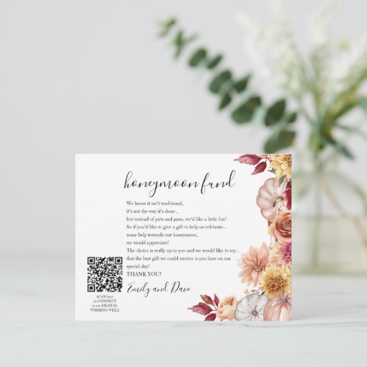 秋ハネムーンウィッシュQRコード エンクロージャーカード (スタンド正面)