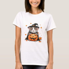 秋ハロウィンウィッチモルモット Tシャツ