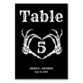 秋ハロウィンゴシックスカルハートハンド結婚ズ テーブルナンバー (正面)