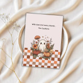 秋ハロウィーンありがとうブーベイビーシャワー サンキューカード