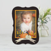 秋ハロウィーンまたは感謝祭かぼちゃフレームカードS シーズンカード (スタンド正面)