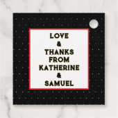 秋ハロウィーンウェディングシャワーメッセージカード フェイバータグ (裏面)