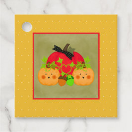 秋ハロウィーンウェディングシャワー フェイバータグ