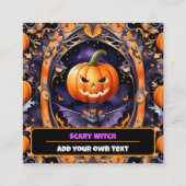 秋ハロウィーントレンディーパンプキンコレクション スクエア名刺 (正面)