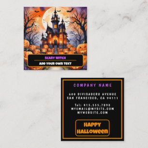 秋ハロウィーンパンプキモダンンコレクション スクエア名刺