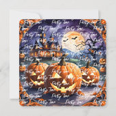 秋ハロウィーンパンプキ人気があるンコレクション 招待状 (正面)