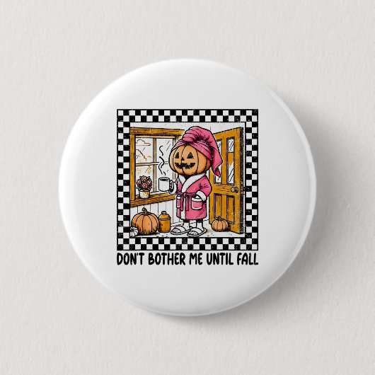 秋ハロウィーンブカボチャPまで私を悩ませない 缶バッジ (正面)